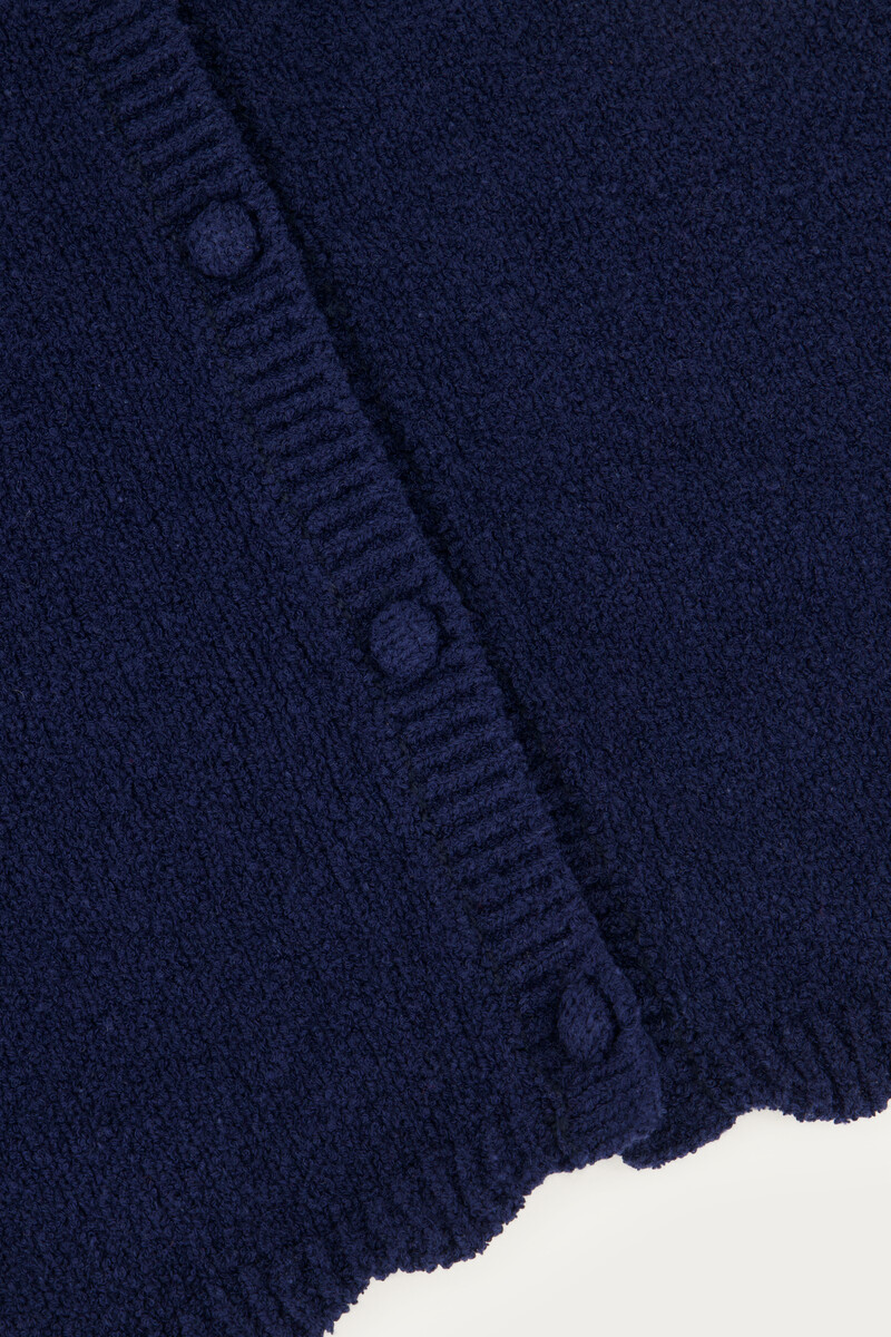 Dark blue gilet with scalloped edge | My Jewellery