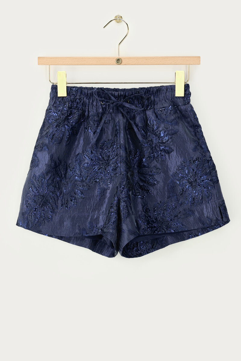 Dark blue jacquard shorts | My Jewellery