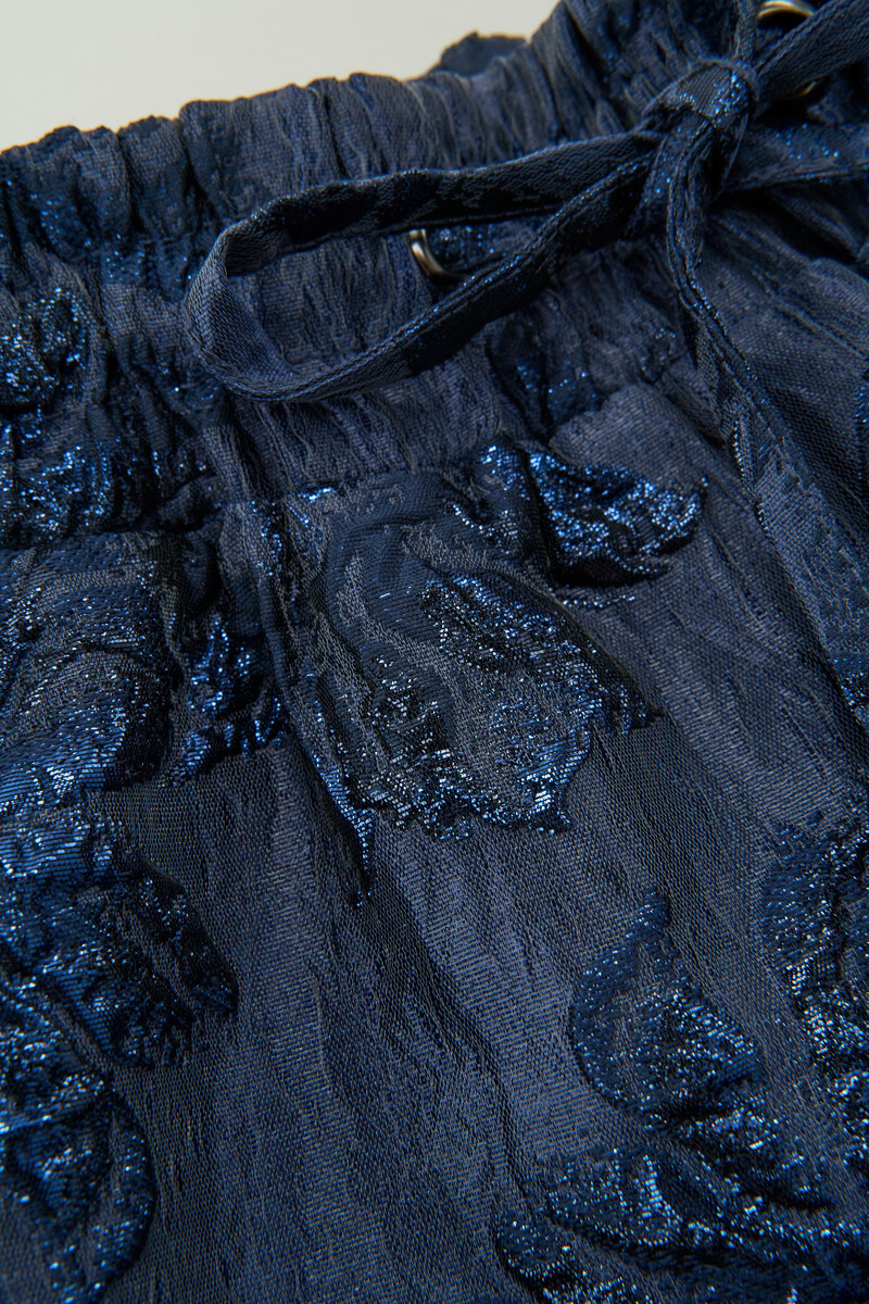 Dark blue jacquard shorts | My Jewellery