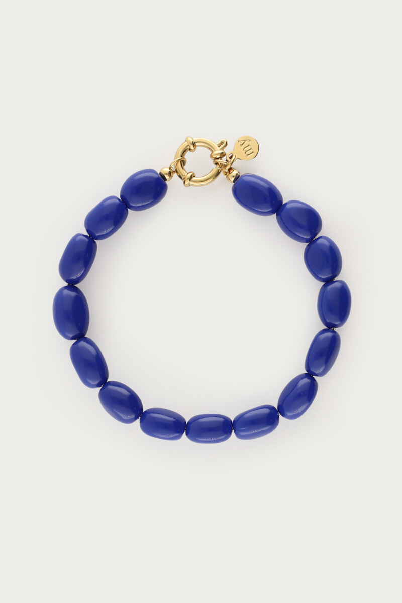 Dark blue minimalist beaded bracelet | My Jewellery