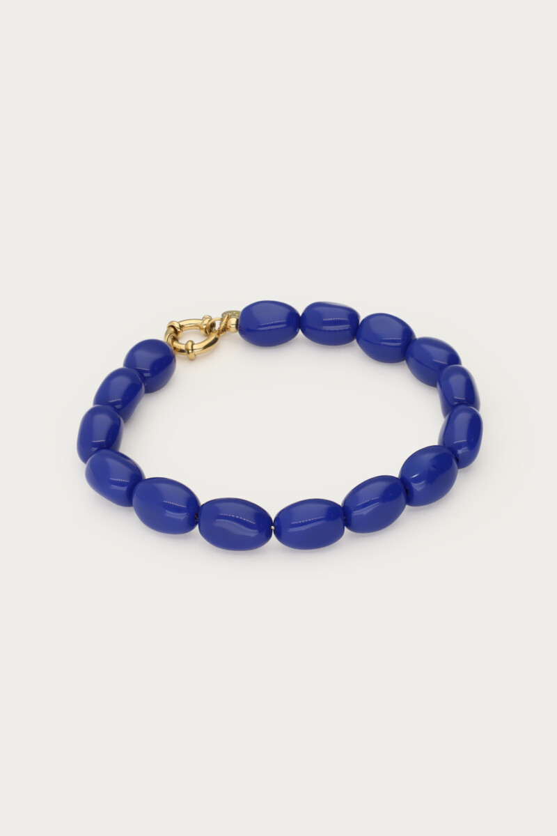 Dark blue minimalist beaded bracelet | My Jewellery