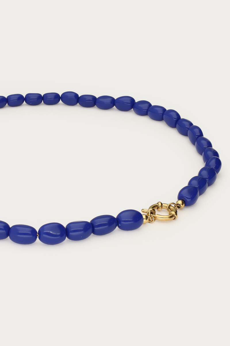 Dark blue minimalist beaded necklace | My Jewellery