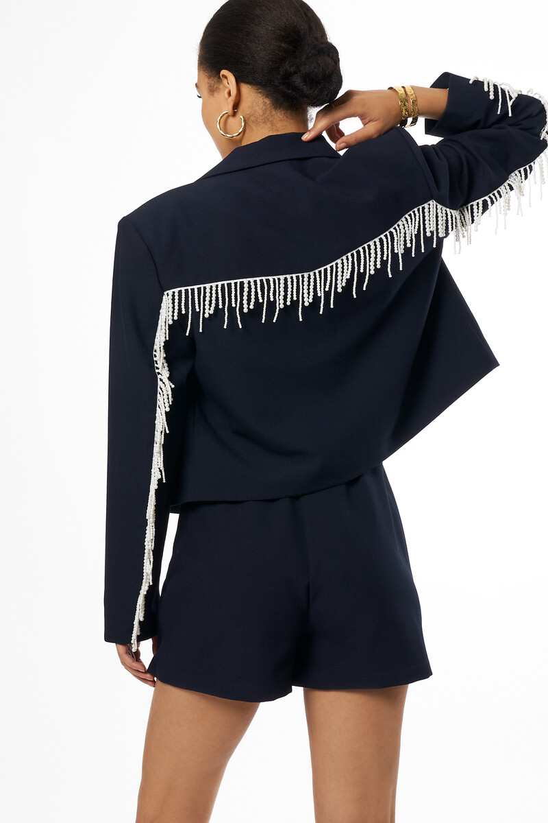 Dark blue skort with overlap | My Jewellery