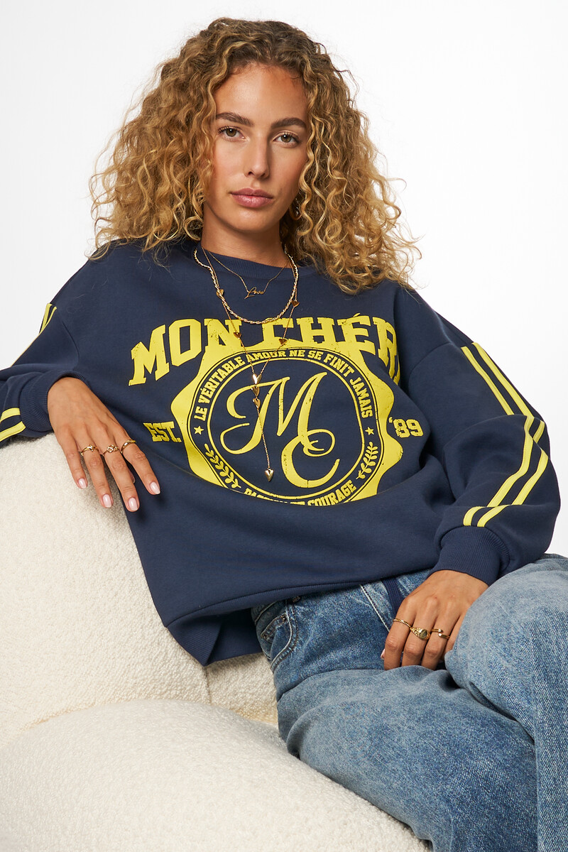 Dark blue sweater "Mon Cheri" | My Jewellery