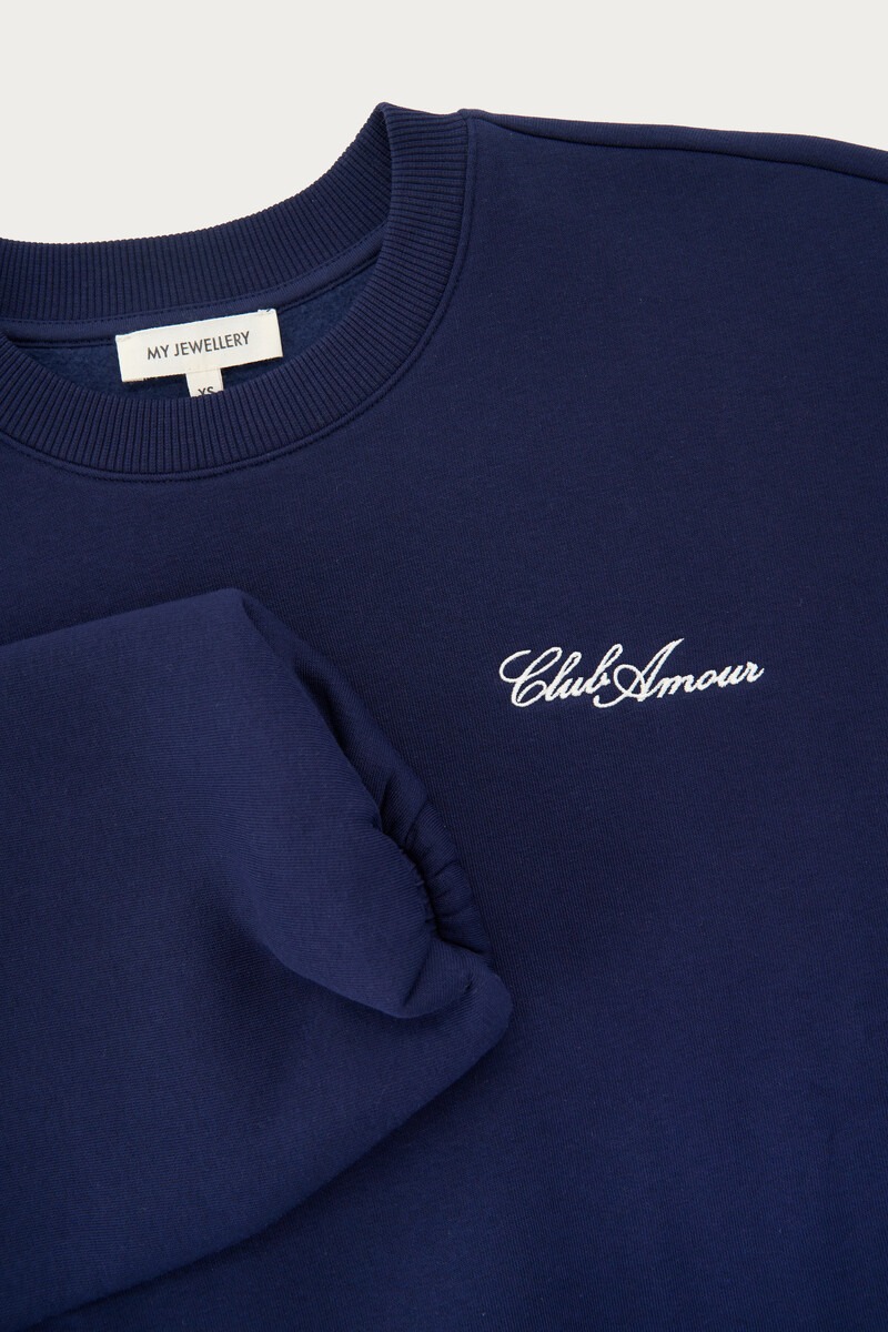 Dark blue sweater 'Club amour' | My Jewellery