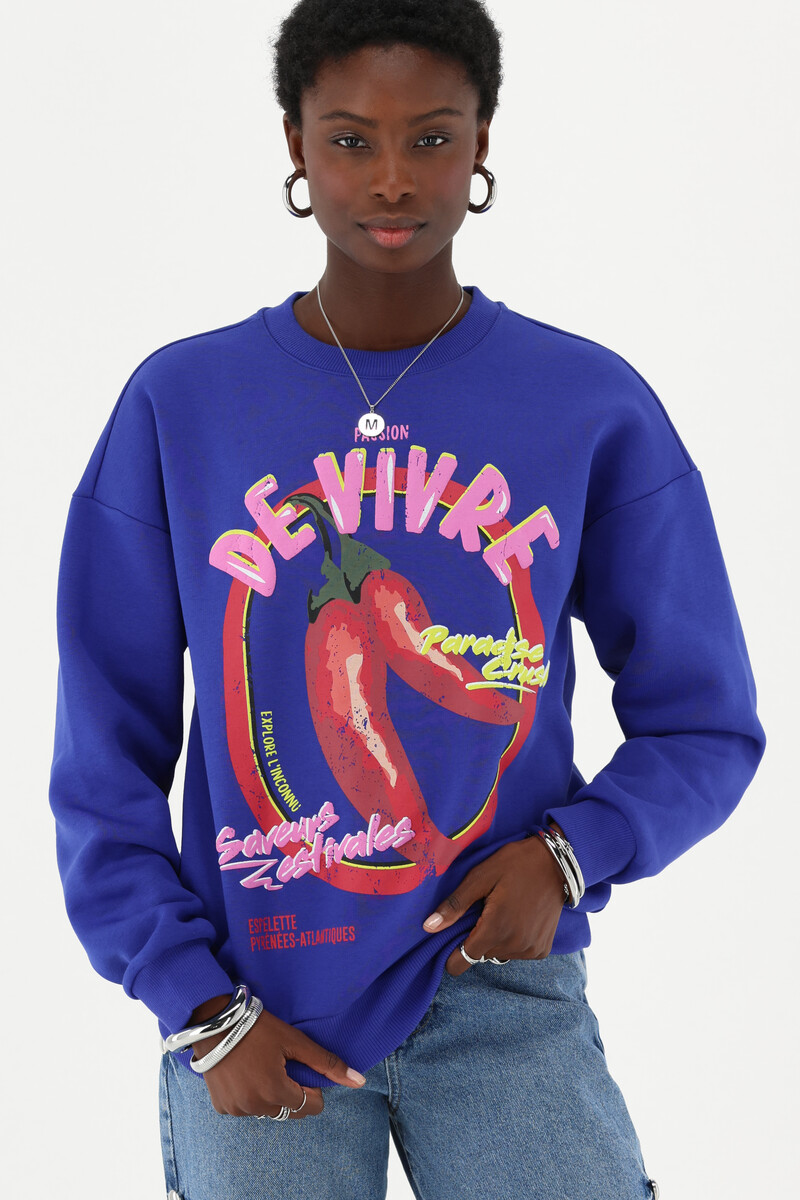 Dark blue sweater "Passion de vivre" | My Jewellery