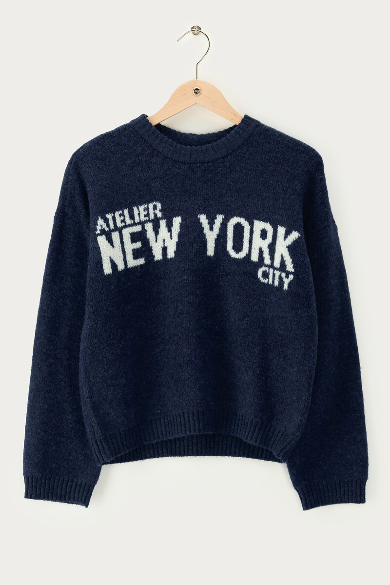 Dark blue sweater "Atelier NYC" | My Jewellery