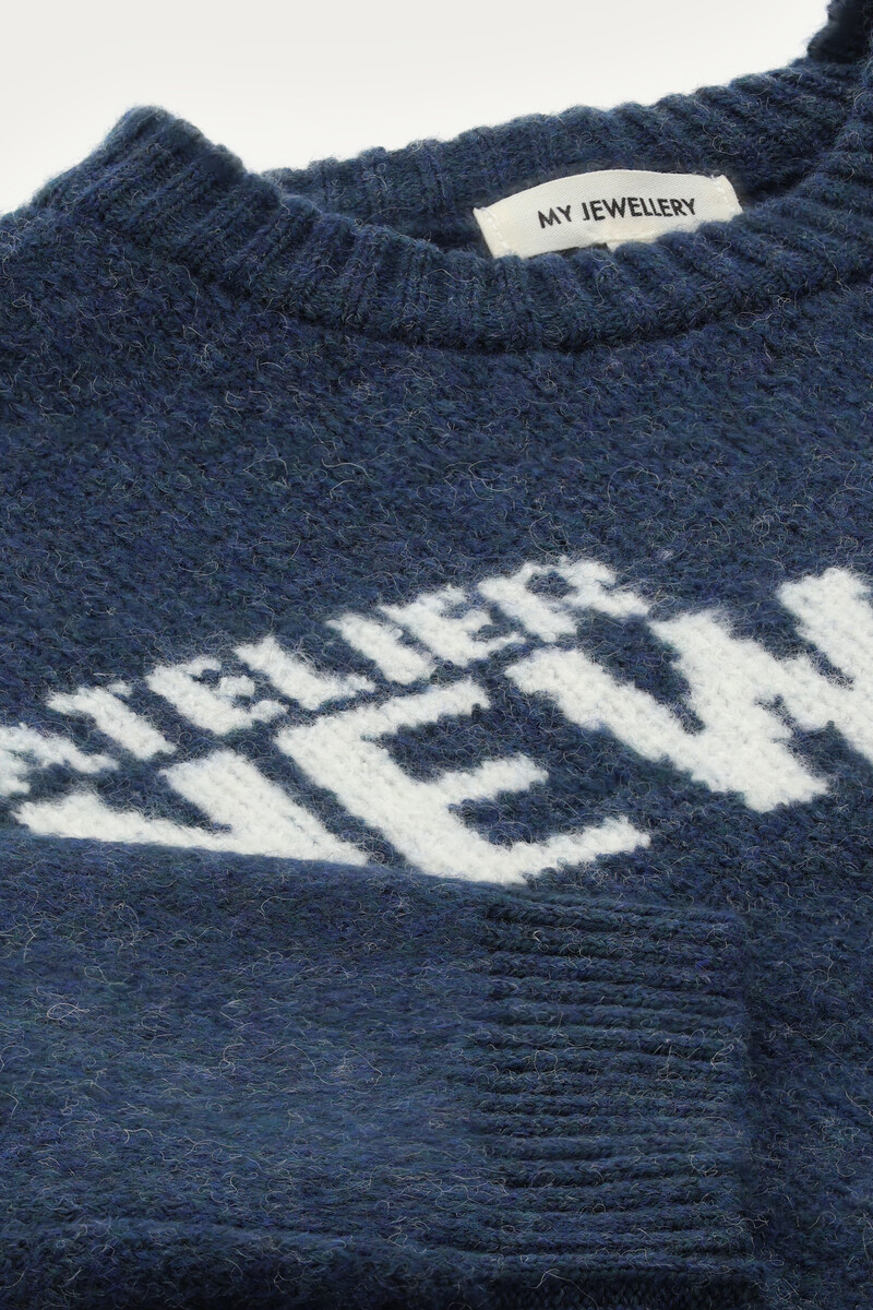 Dark blue sweater "Atelier NYC" | My Jewellery