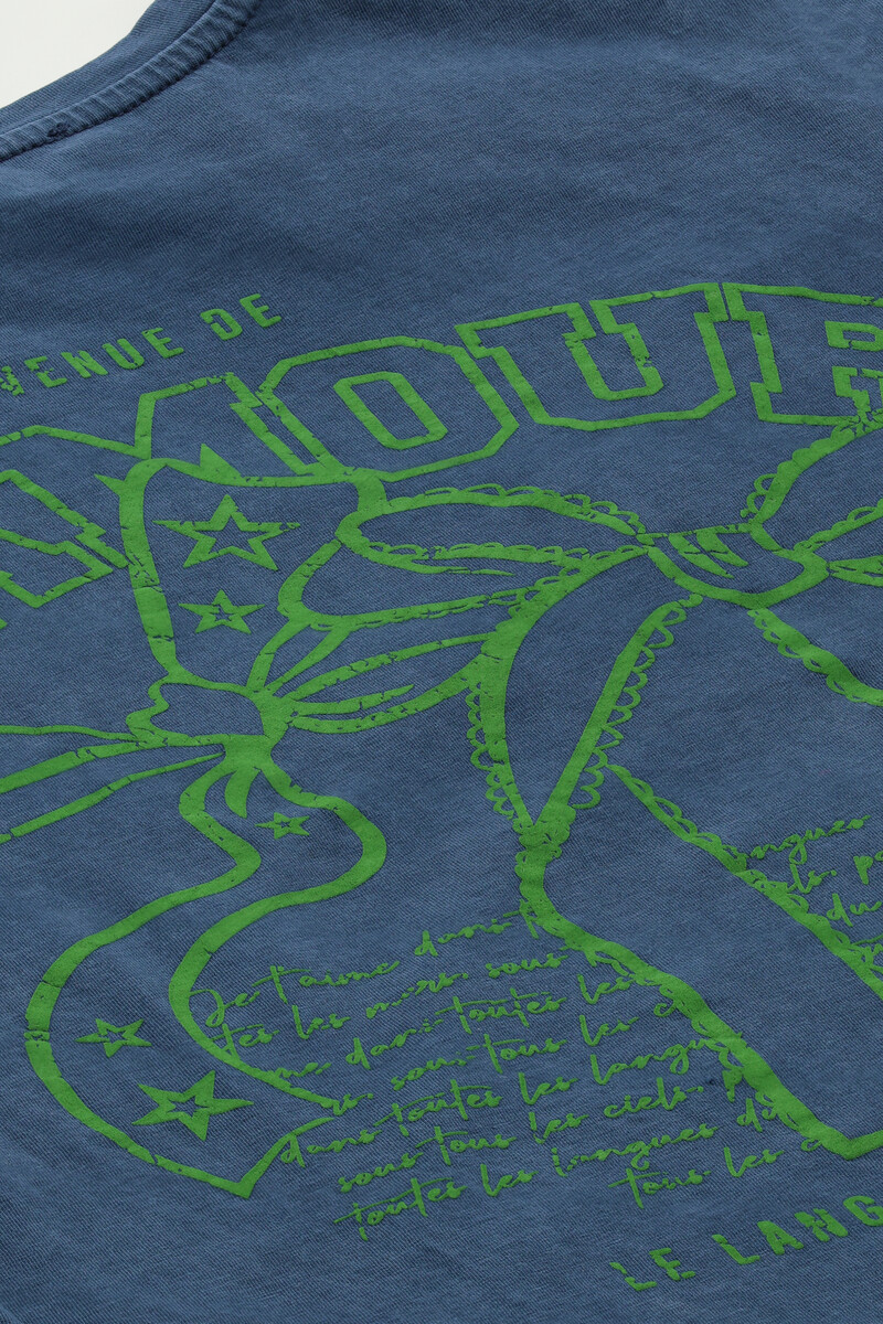 Dark blue T-shirt "Avenue de L'amour" | My Jewellery