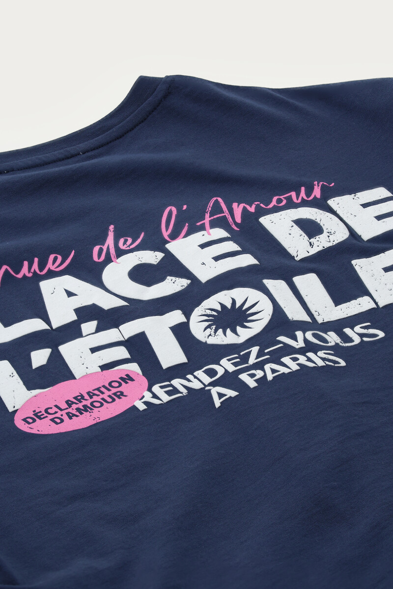 Dark blue T-shirt "place de l'étoile" | My Jewellery