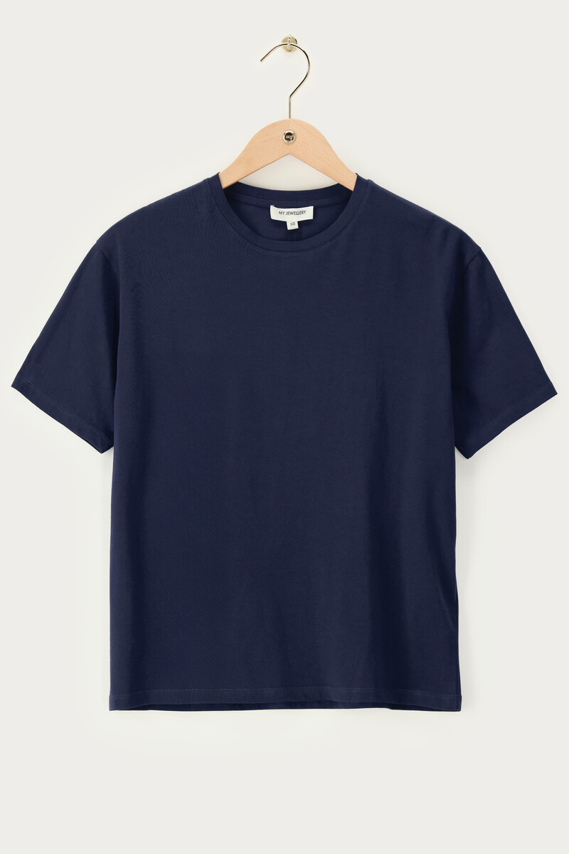 Dark blue T-shirt "Rue des Rosiers" | My Jewellery