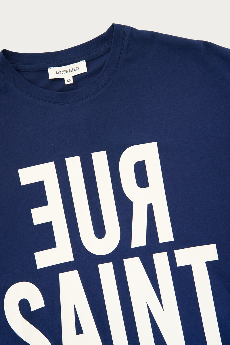 Blue T-shirt "RUE SAINT HONORÉ" | My Jewellery