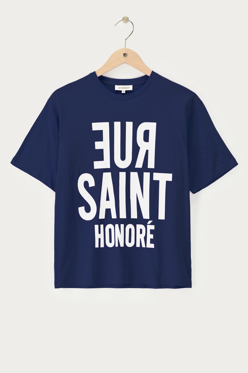 Blue T-shirt "RUE SAINT HONORÉ" | My Jewellery
