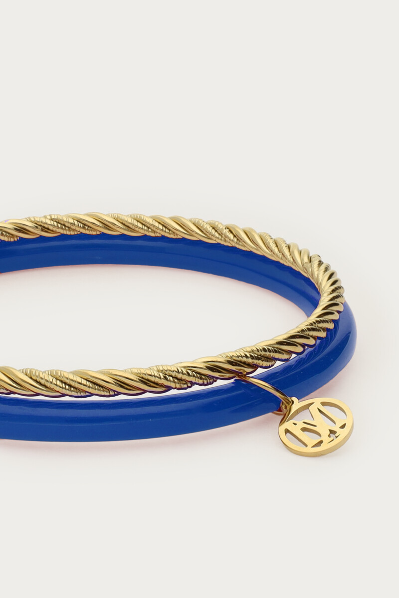 Dark blue thin bangle set | My Jewellery