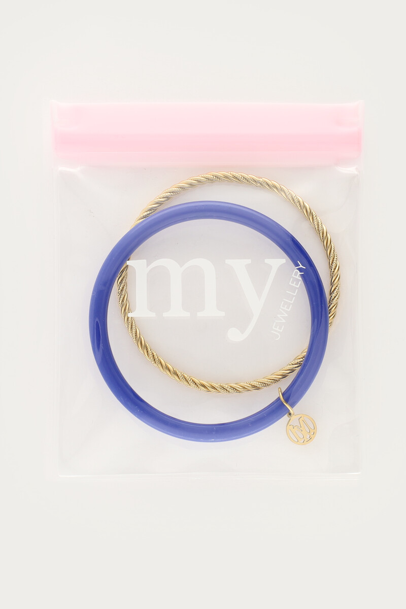 Dark blue thin bangle set | My Jewellery