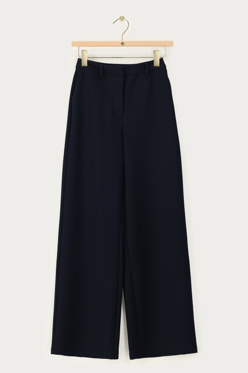Dark blue wide leg pants with side pockets | My Jewellery