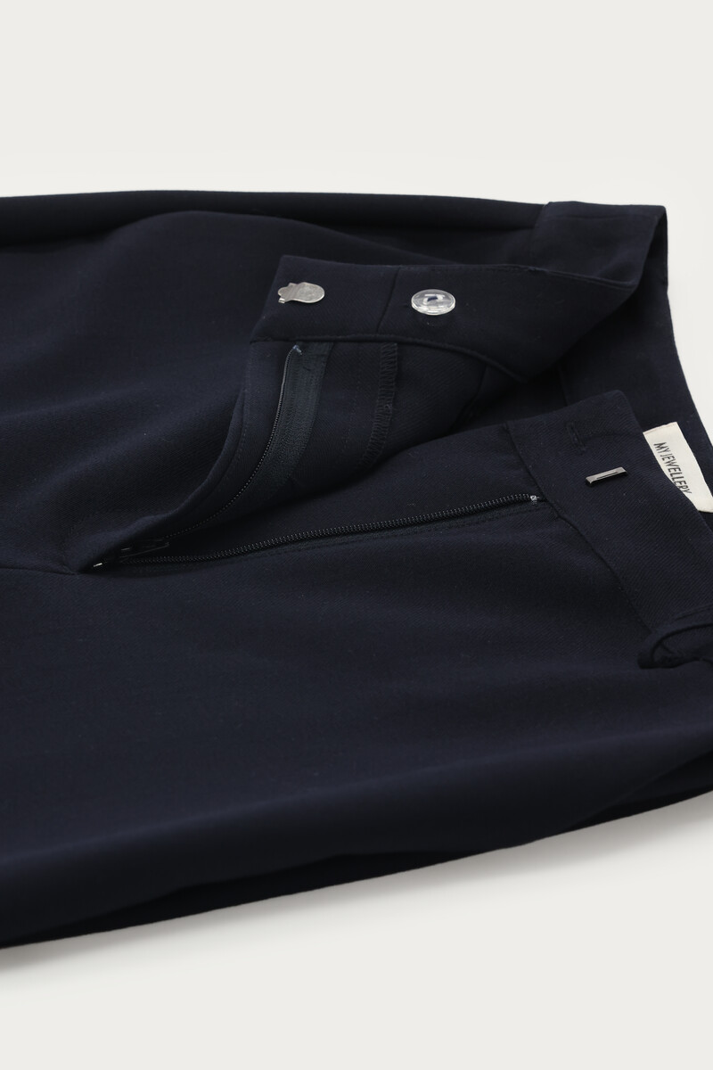 Dark blue wide leg pants with side pockets | My Jewellery