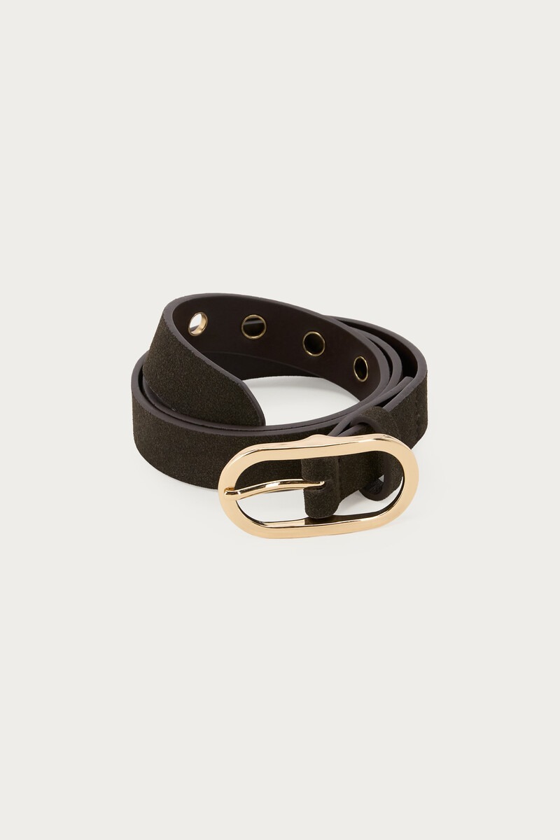 Dark brown belt with eyelets | My Jewellery