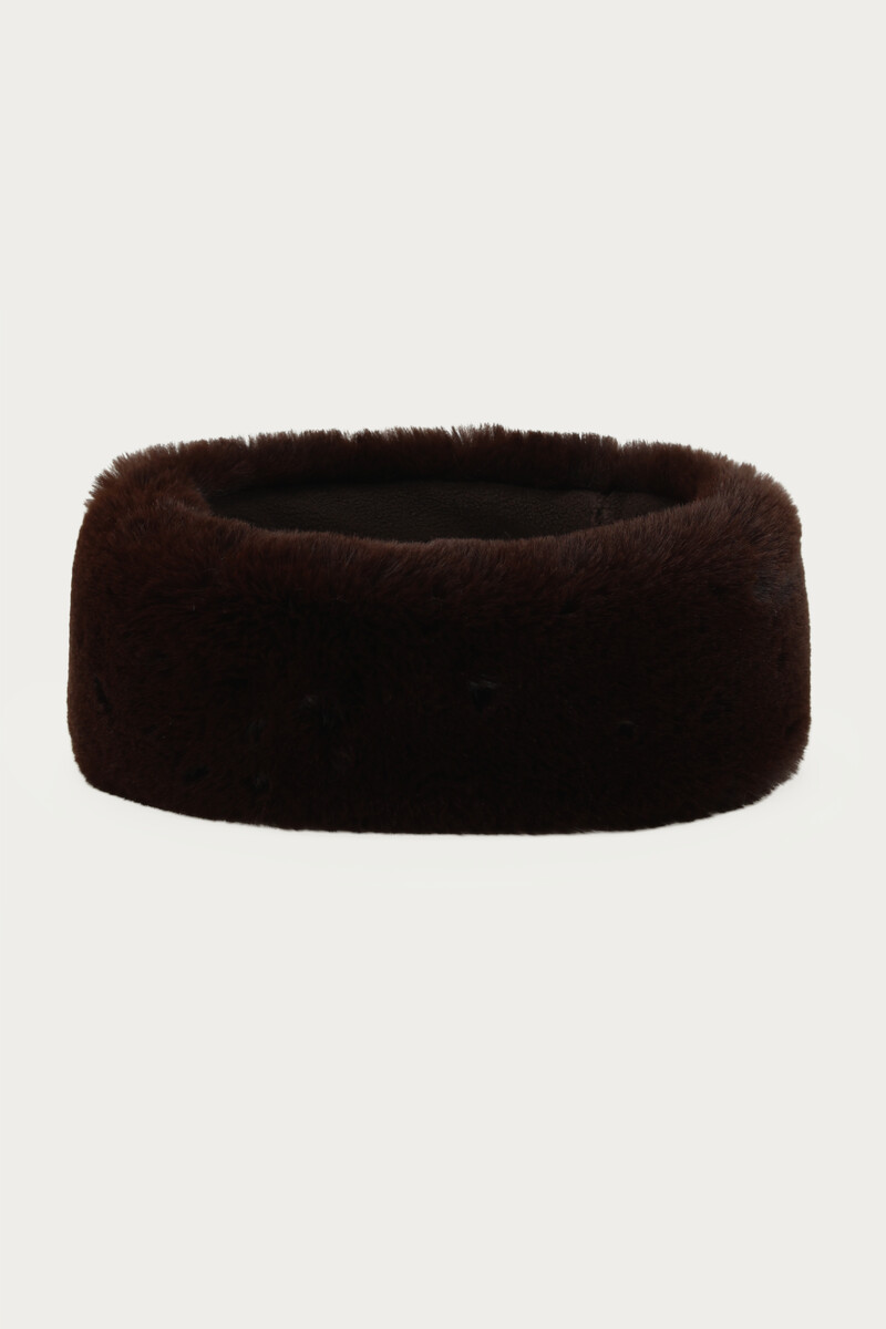 Dark brown headband faux fur | My Jewellery