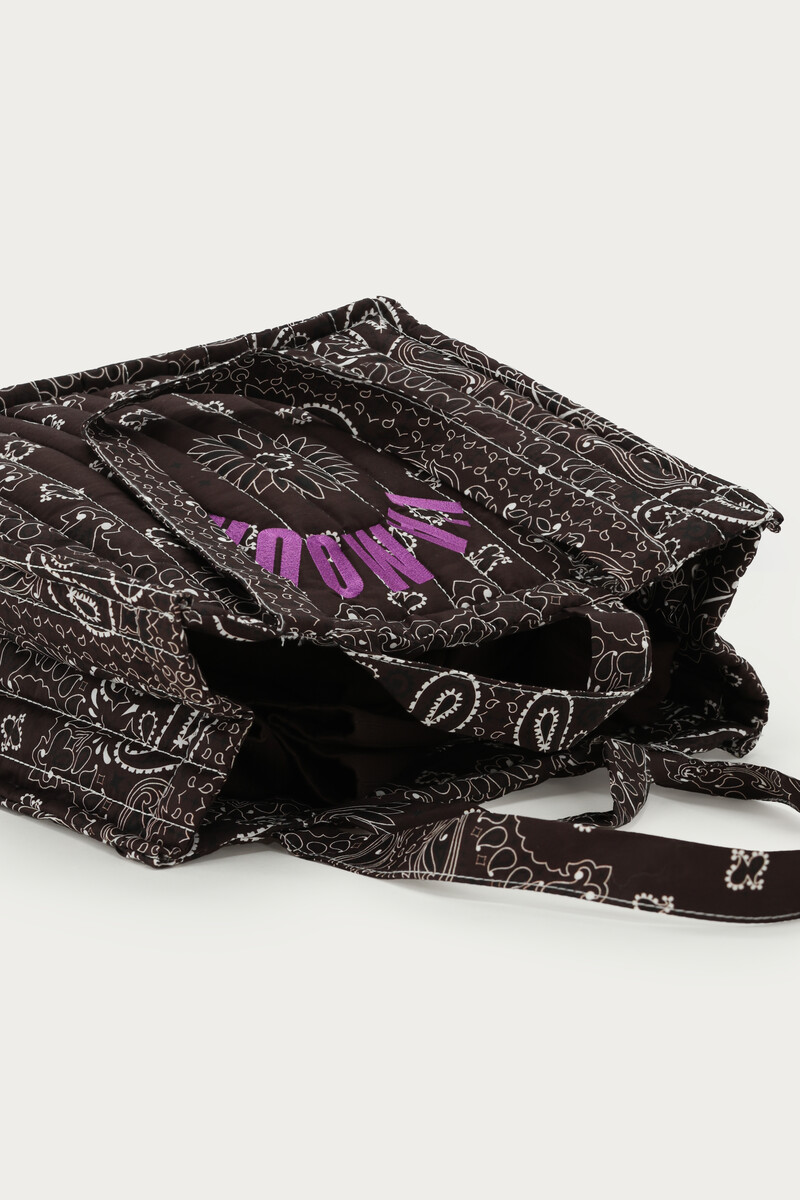 Dark brown L'amour shopper with bandana print | My Jewellery