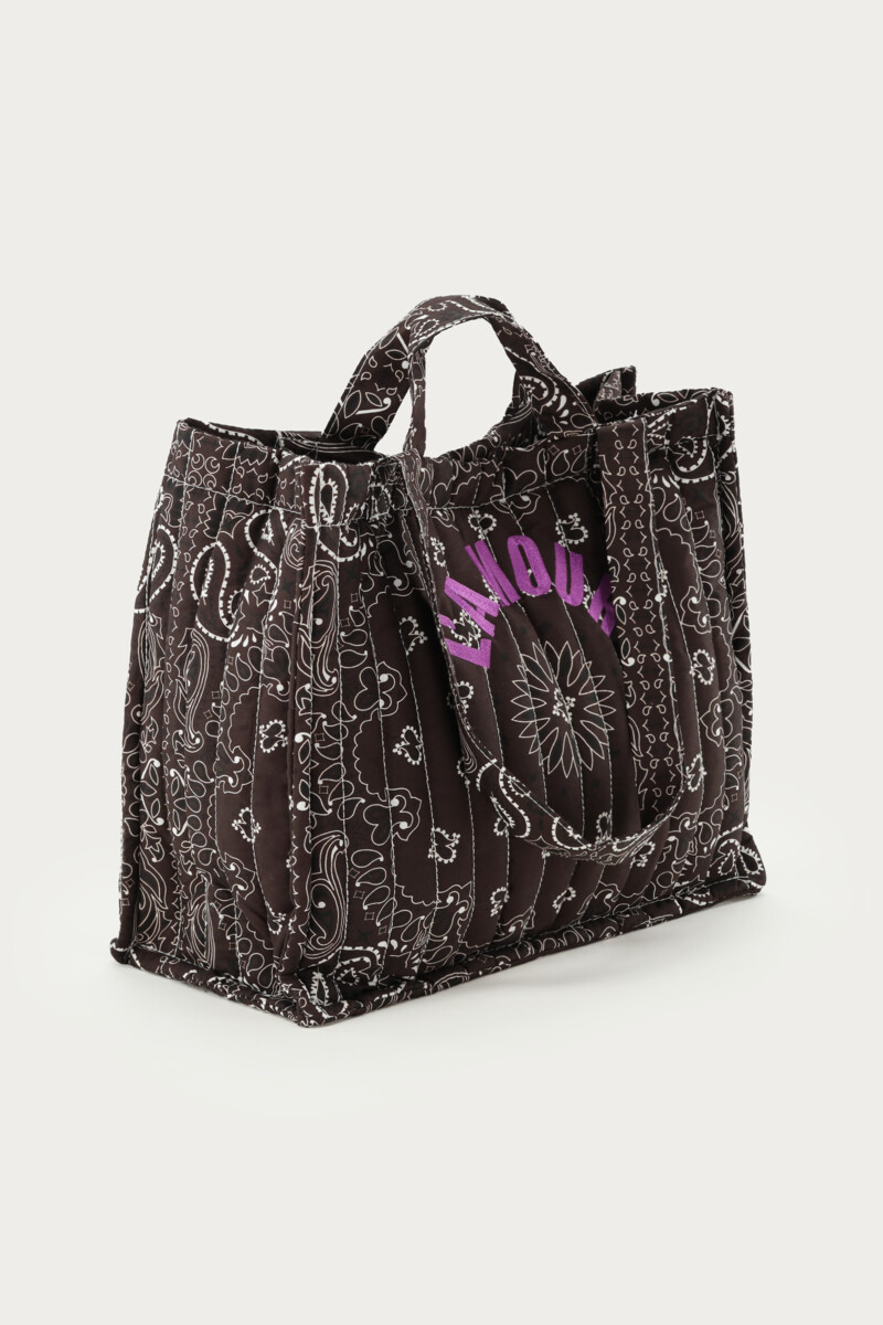 Dark brown L'amour shopper with bandana print | My Jewellery