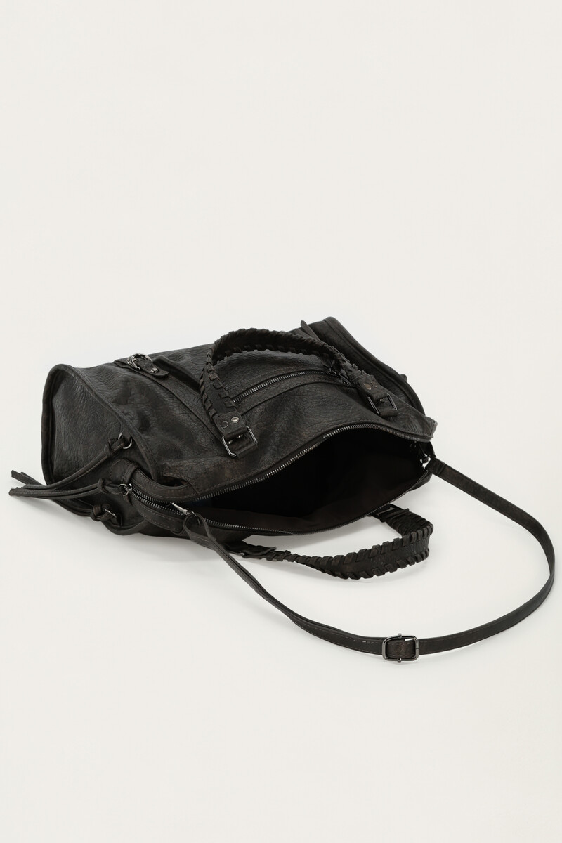 Dark brown large PU cargo bag | My Jewellery