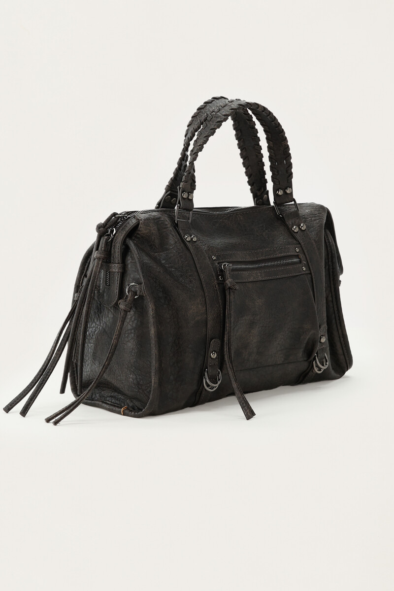 Dark brown large PU cargo bag | My Jewellery