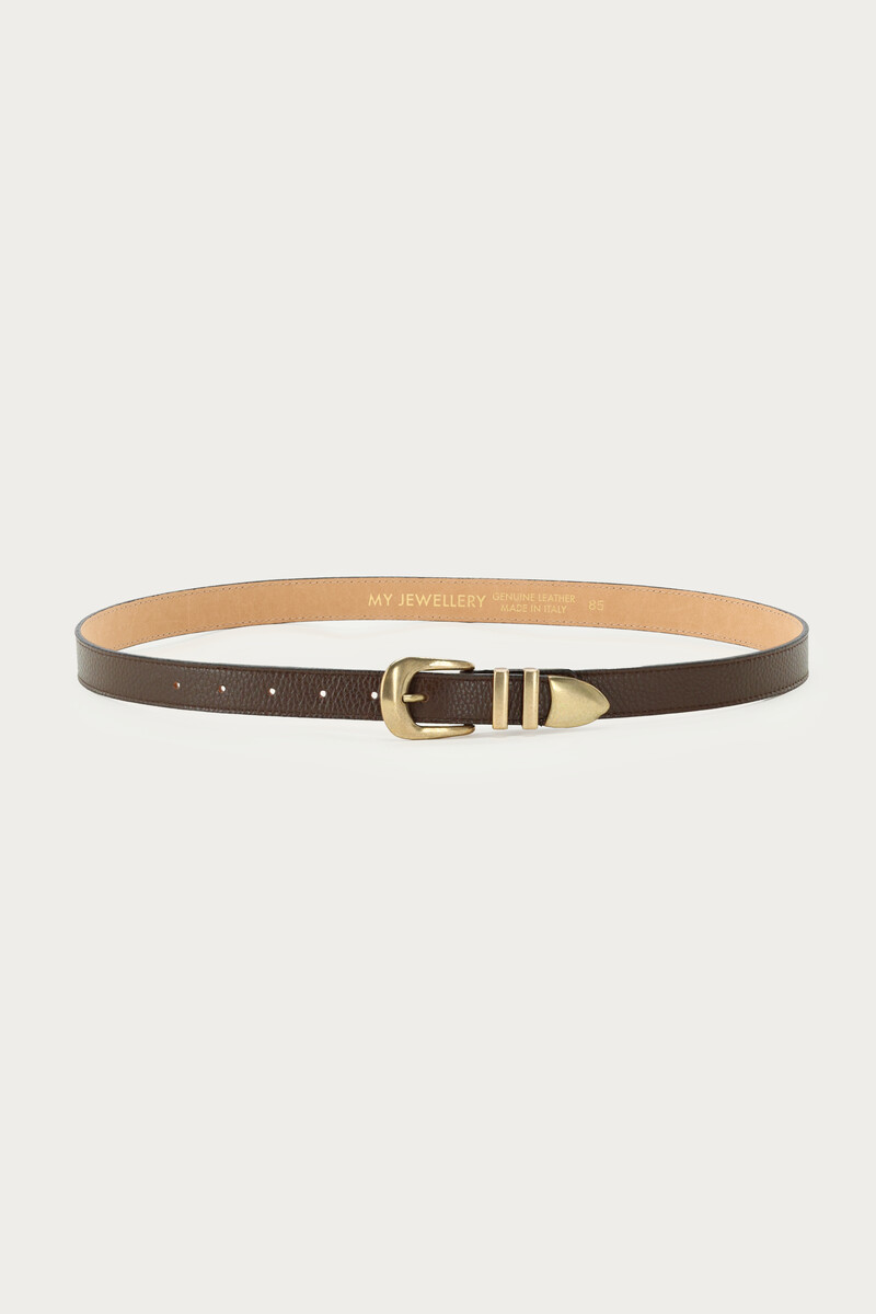 Dark brown leather belt | My Jewellery