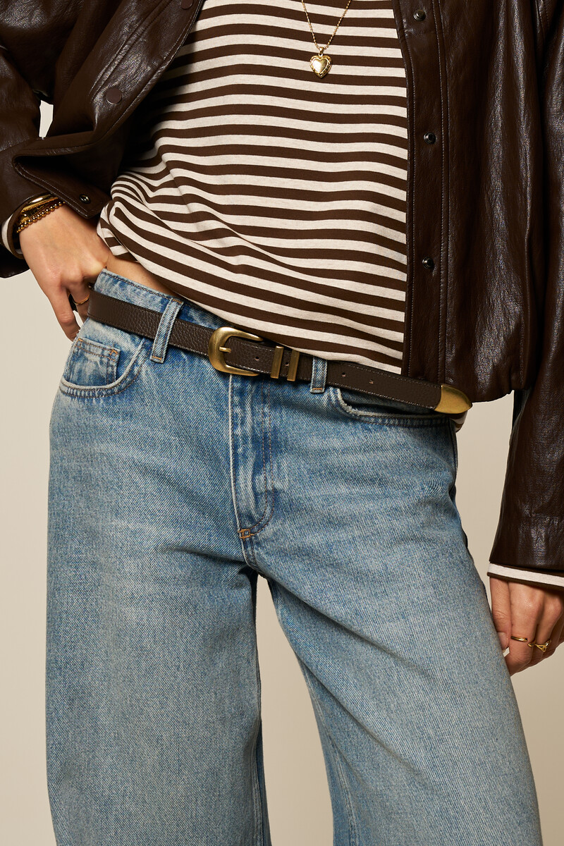 Dark brown leather belt | My Jewellery