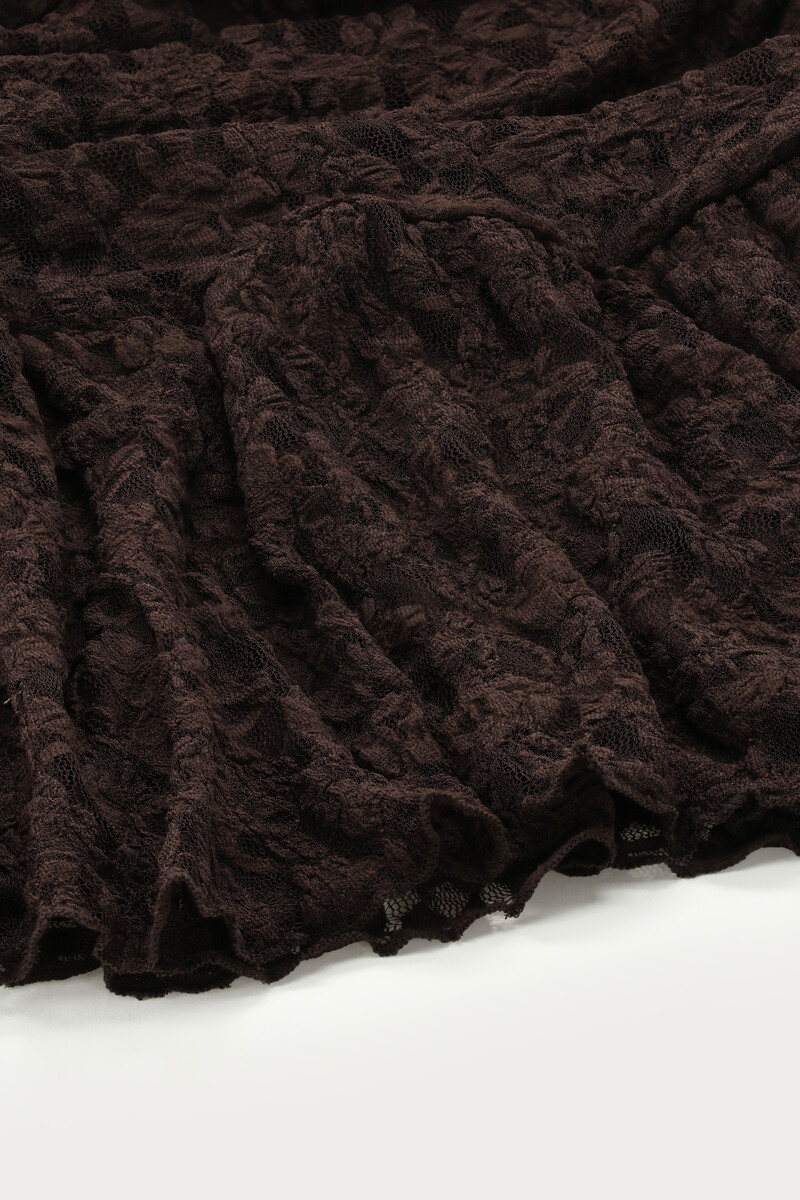 Dark brown short lace skirt | My Jewellery