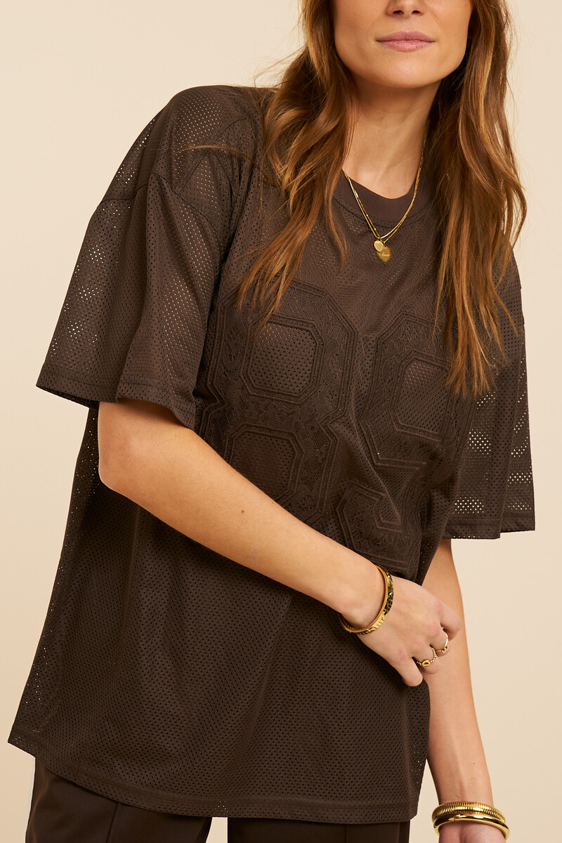 Dark brown sporty T-shirt 89 | My Jewellery