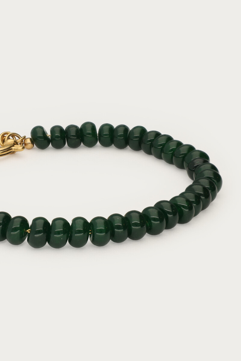 Dark green bracelet with beads | My Jewellery