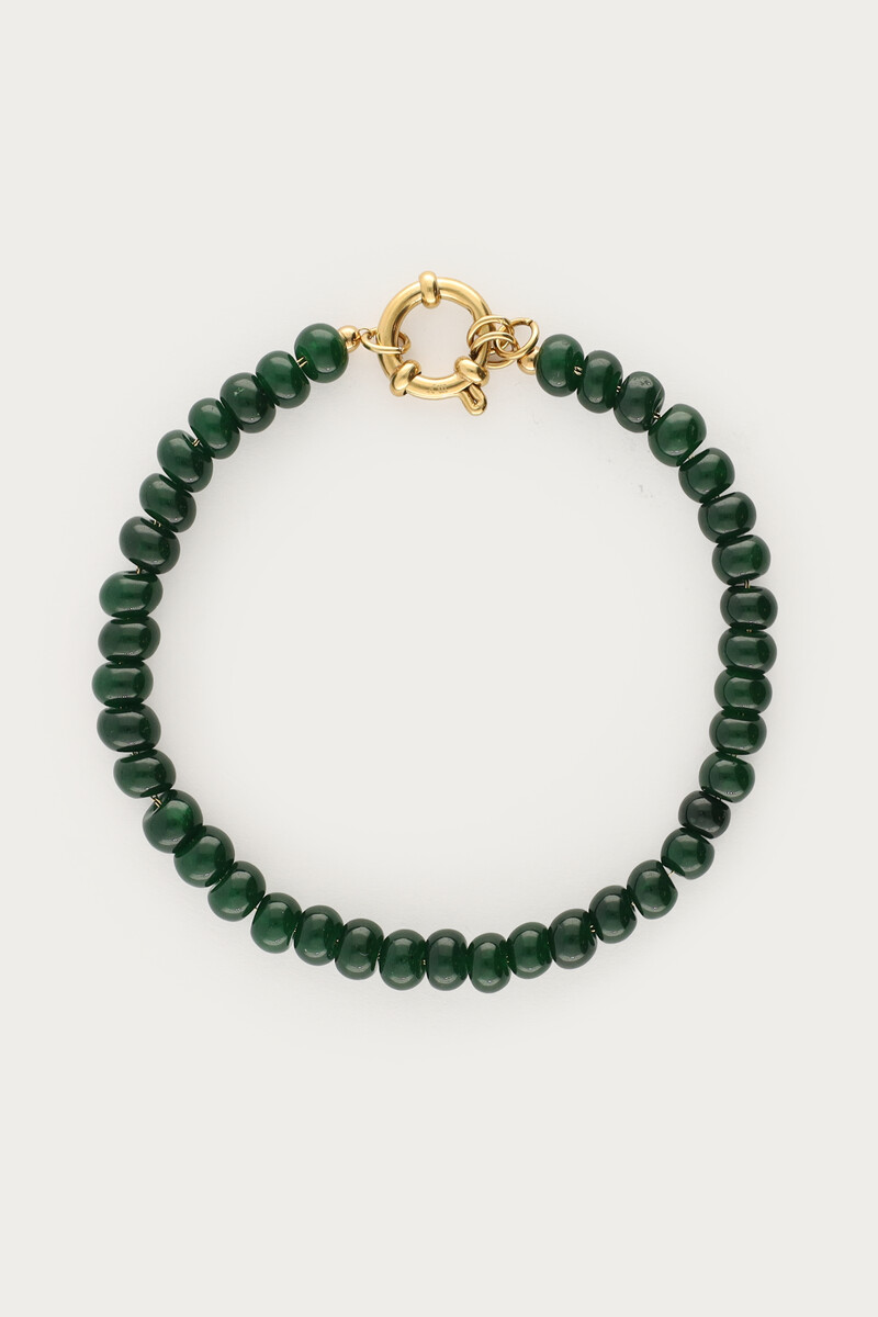 Dark green bracelet with beads | My Jewellery