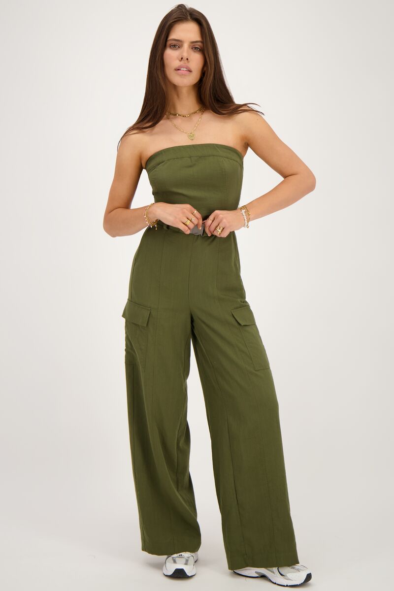 Olive green cargo jumpsuit shop