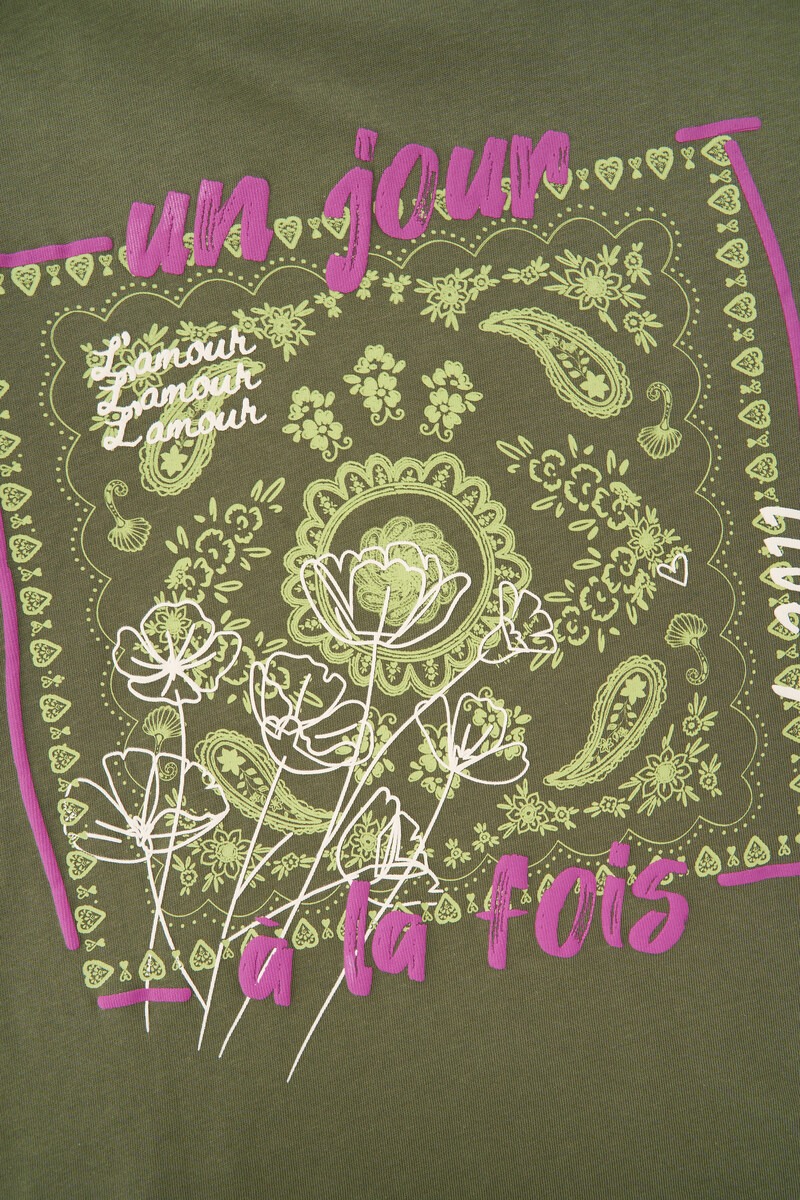 Dark green long sleeve with paisley back print | My Jewellery