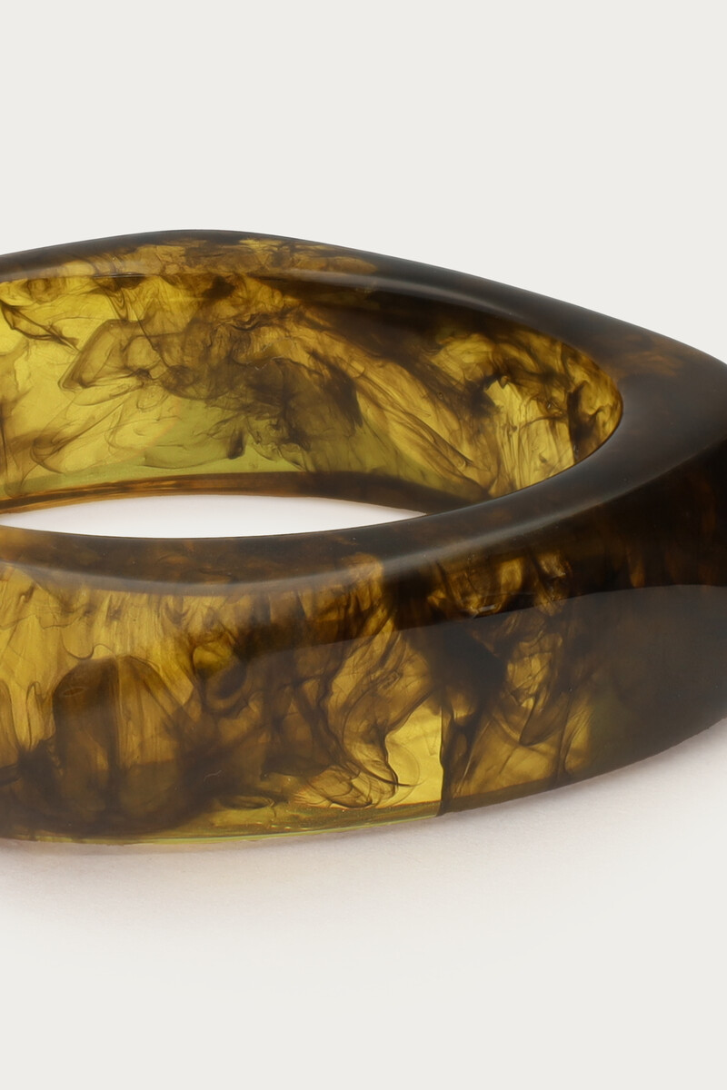 Dark green resin bangle | My Jewellery