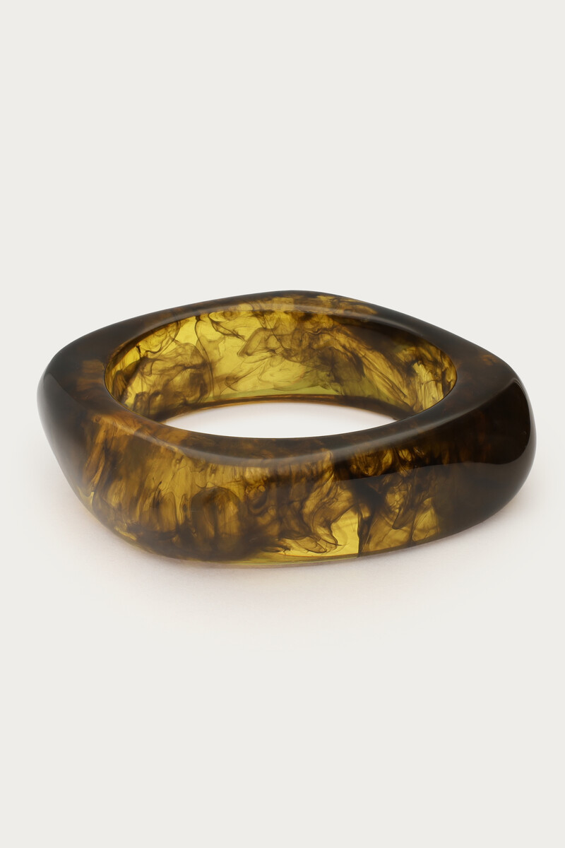 Dark green resin bangle | My Jewellery