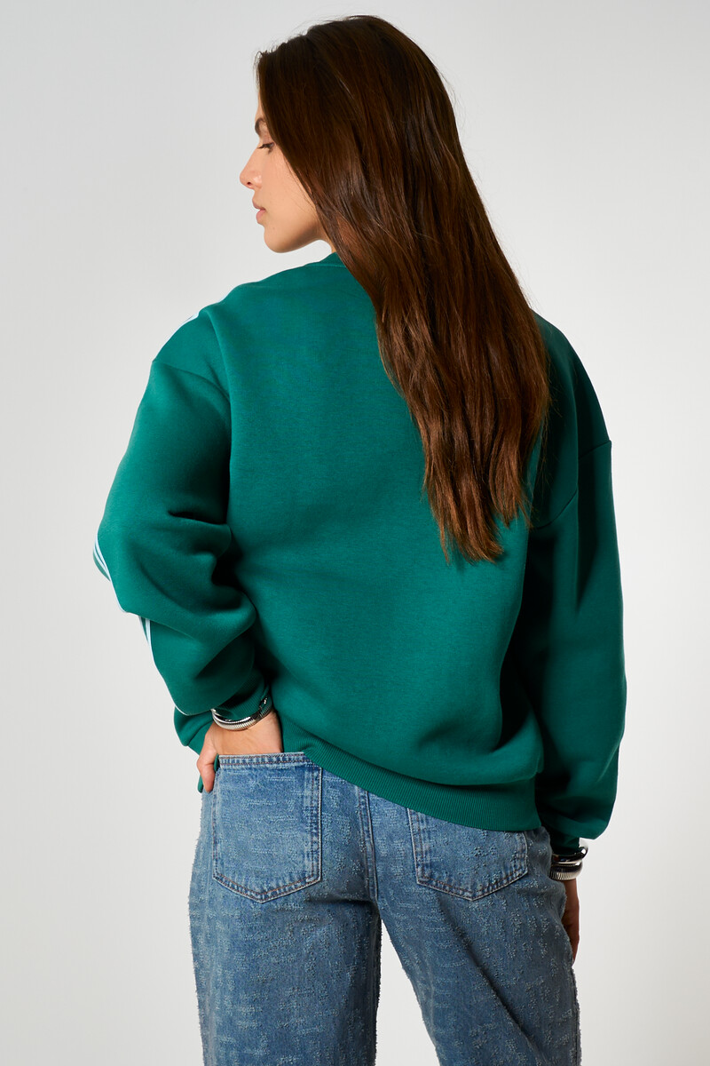 Dark green sporty sweater "Rue des rosiers" | My Jewellery