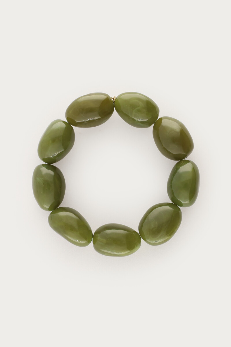 Dark green statement bracelet with beads | My Jewellery
