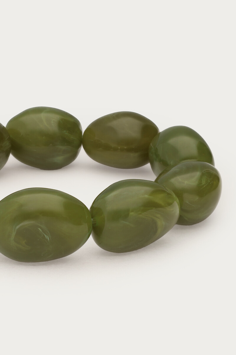 Dark green statement bracelet with beads | My Jewellery