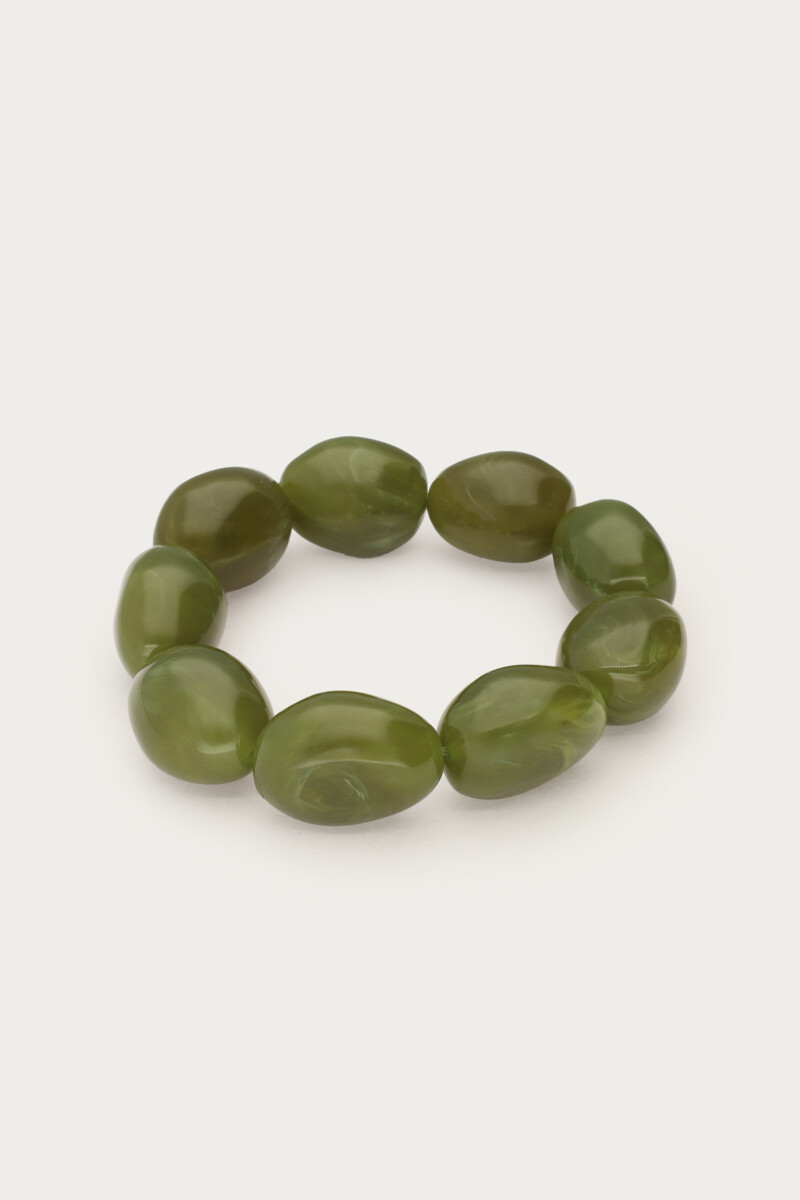 Dark green statement bracelet with beads | My Jewellery