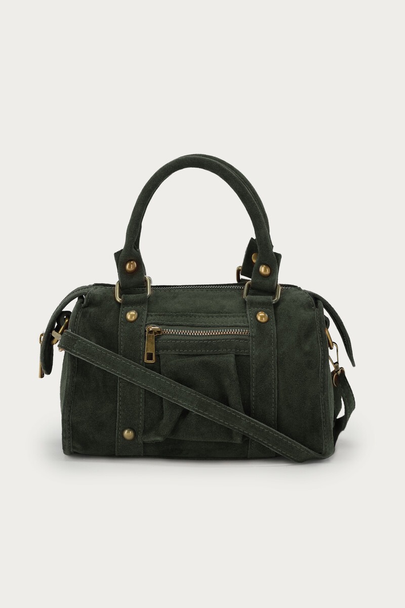 Dark green suede cargo bag | My Jewellery