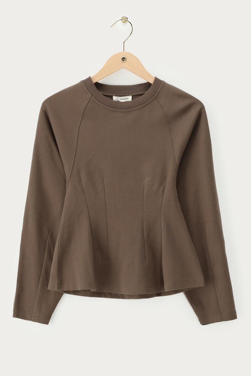 Dark green sweater with barrel sleeves | My Jewellery