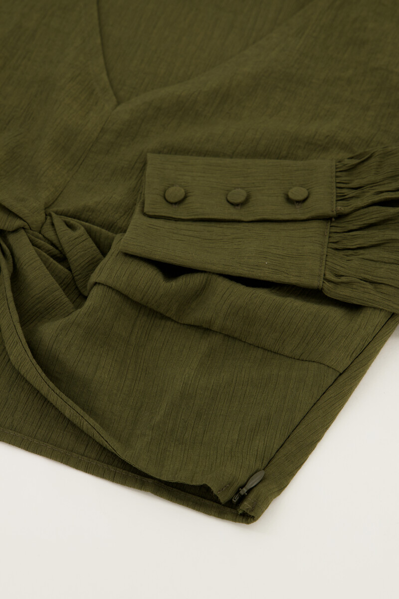 Dark green top with knot & structure | My Jewellery