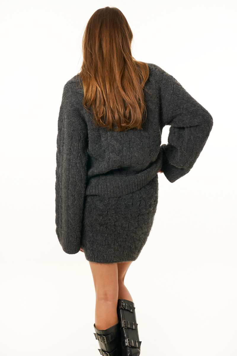 Dark grey cable skirt | My Jewellery