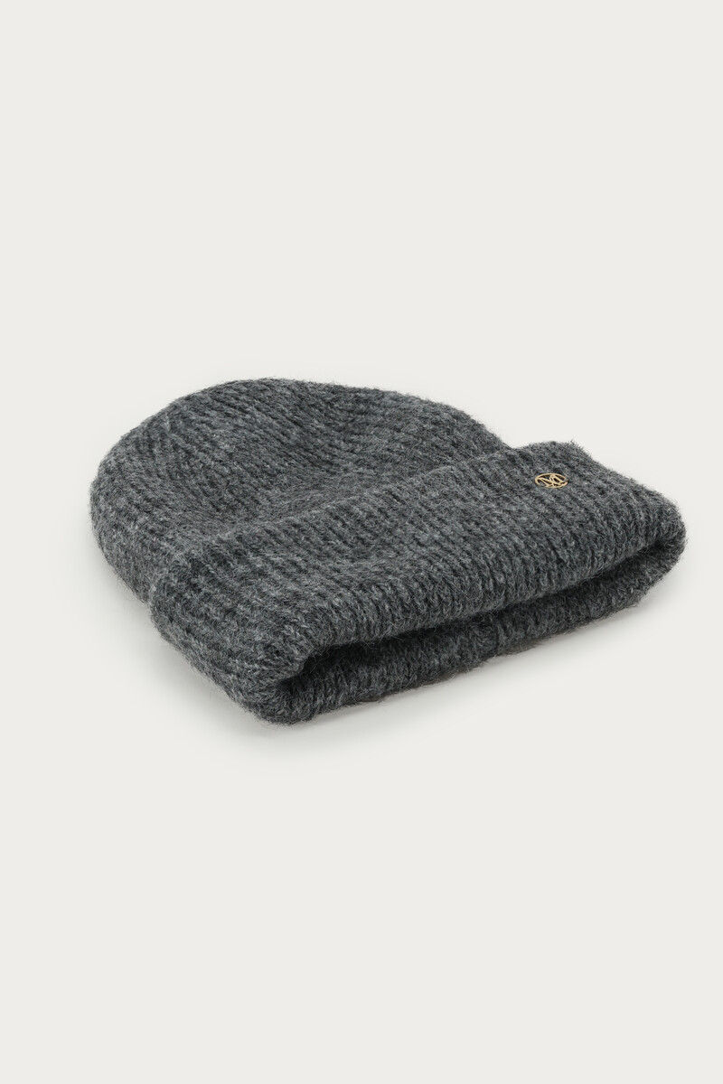 Dark gray knit beanie | My Jewellery