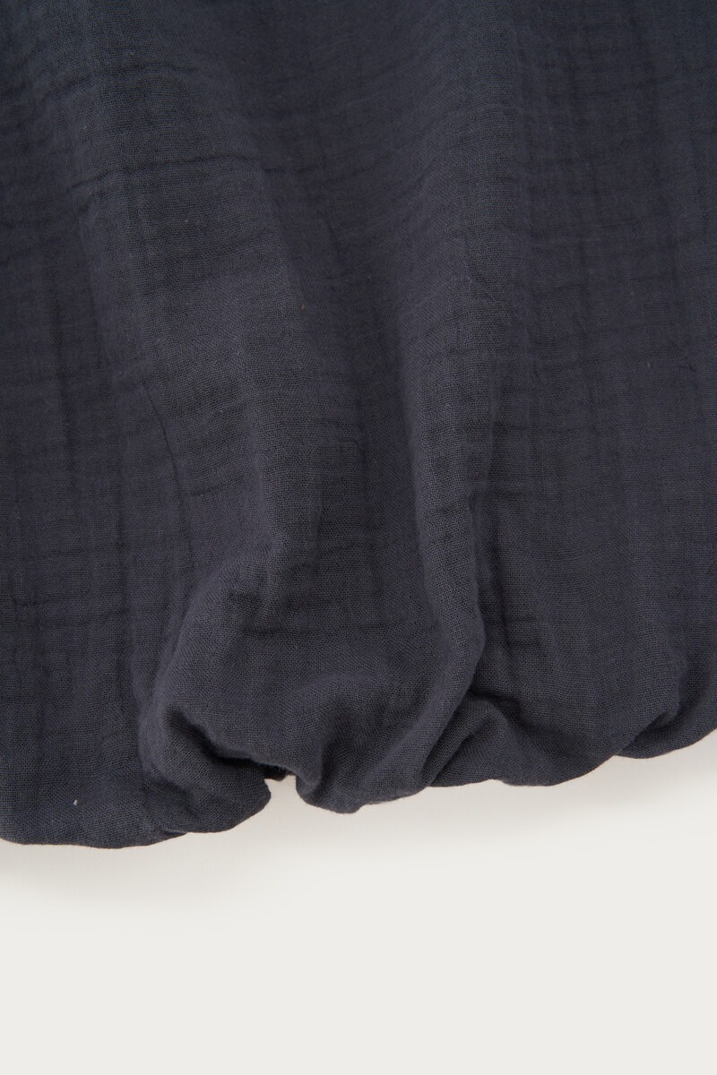 Dark grey muslin top in balloon look | My Jewellery