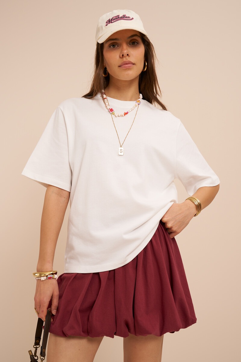 Dark red balloon skirt | My Jewellery