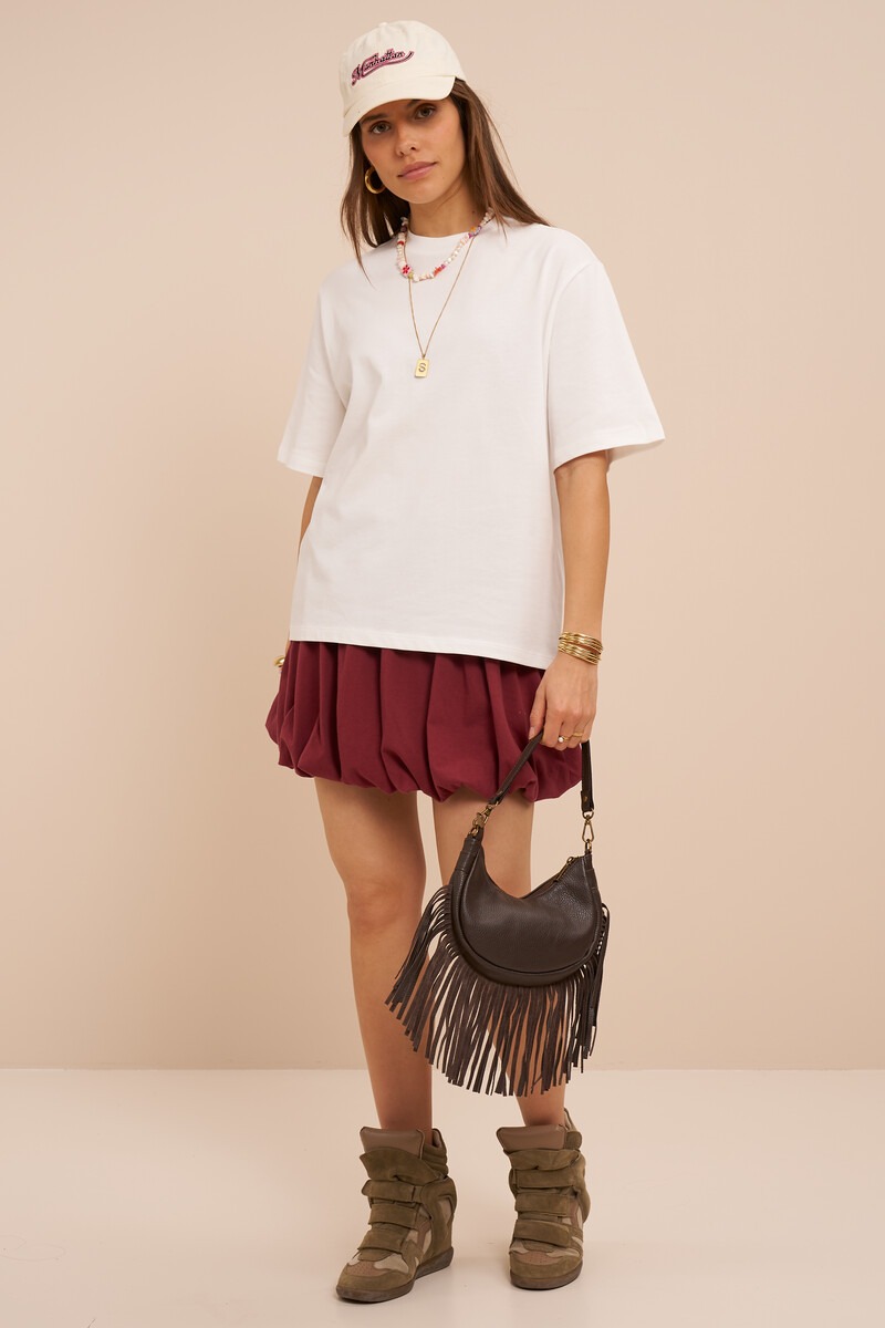 Dark red balloon skirt | My Jewellery