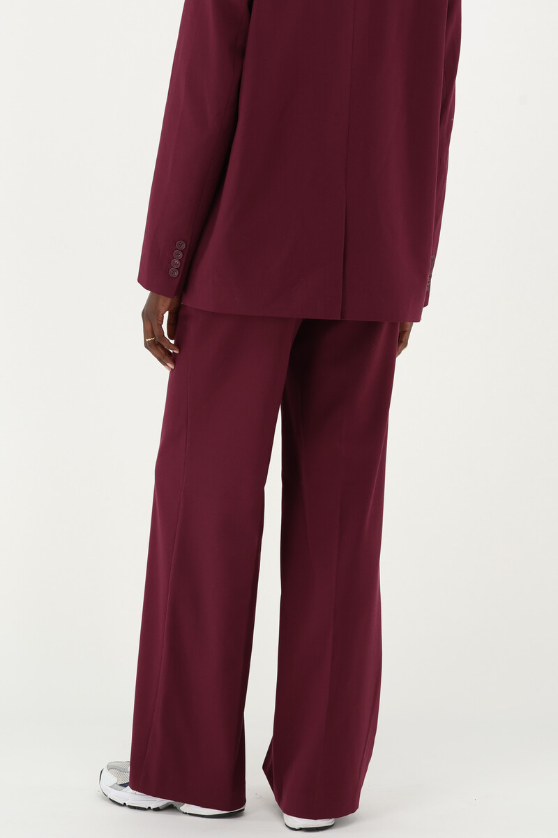 Dark red basic wide leg trousers | My Jewellery